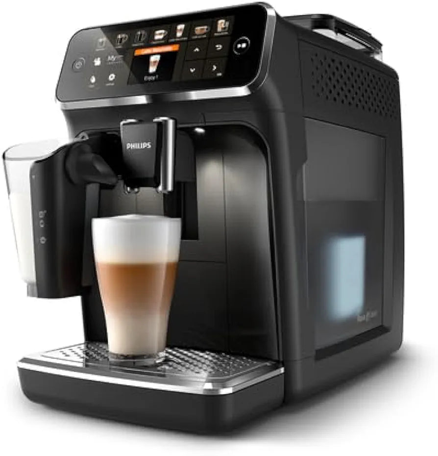 Philips Espressomaschine der Serie 5400 – Genießen Sie 12 Getränke, schnell reinigendes LatteGo, intuitives TFT-Display, anpassbare Kaffeeeinstellungen, erstklassiges Küchendesign 