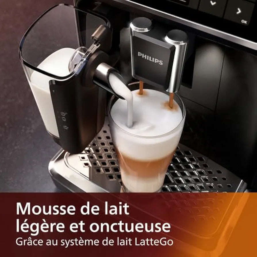 Philips Espressomaschine der Serie 5400 – Genießen Sie 12 Getränke, schnell reinigendes LatteGo, intuitives TFT-Display, anpassbare Kaffeeeinstellungen, erstklassiges Küchendesign 