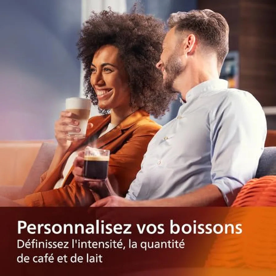 Philips Espressomaschine der Serie 5400 – Genießen Sie 12 Getränke, schnell reinigendes LatteGo, intuitives TFT-Display, anpassbare Kaffeeeinstellungen, erstklassiges Küchendesign 
