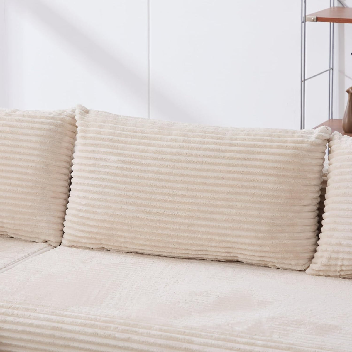 Generisch Modulares Chenille-Sofa 30D Schaum Elfenbein für Wohnräume