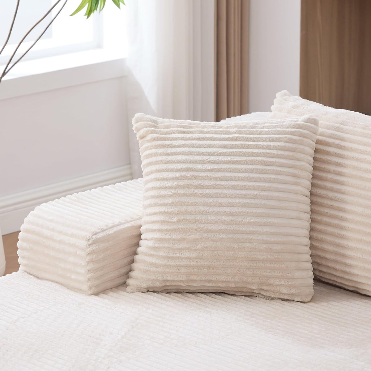 Generisch Modulares Chenille-Sofa 30D Schaum Elfenbein für Wohnräume