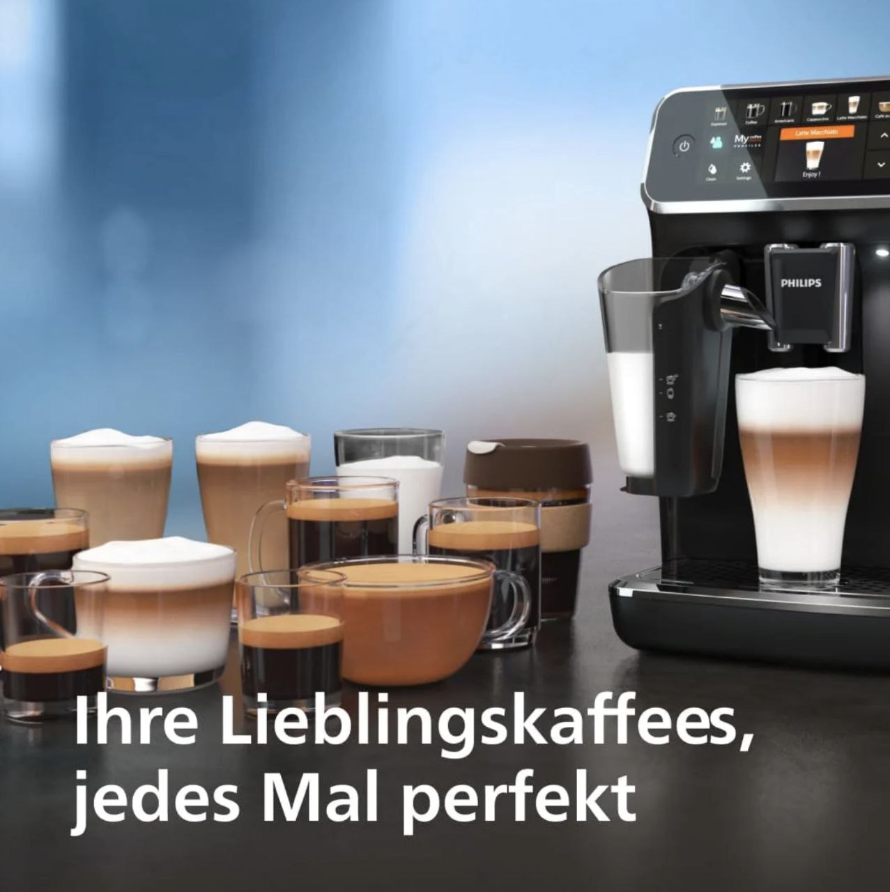 Premium Series 5400 automatic coffee machine with LatteGo, 12 beverages, silky milk foam, two dishwasher-safe parts